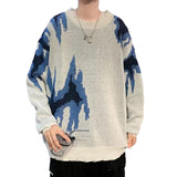 Flame Pattern Knitted sweater