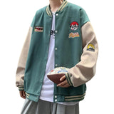 Logo Patchwork Baseball Jacket