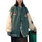 Logo Patchwork Baseball Jacket