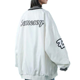 Letter Embroidery Varsity Jacket