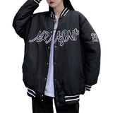 Letter Embroidery Casual Jacket