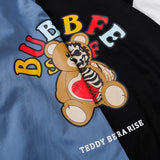 Bear Patchwork Baseball Jacket