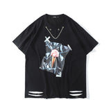 Necklace Ripped Graphic T-Shirt