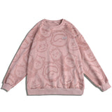 Bear Pattern Print Sweatshirt