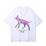 Necklace Animal Letter Print T-Shirt