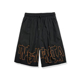 Vintage Letter Graphic Shorts