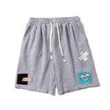 Patchwork Logo Embroidery Casual Shorts