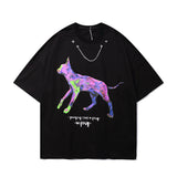 Necklace Animal Letter Print T-Shirt