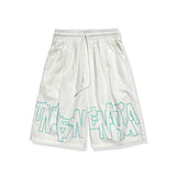 Vintage Letter Graphic Shorts