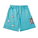 Bear Cloud Embroidery Shorts