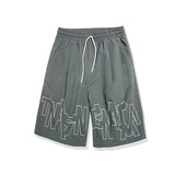 Vintage Letter Graphic Shorts