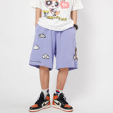 Bear Cloud Embroidery Shorts