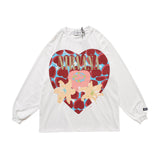 Pcloa Cute love pattern Print Sweatshirt