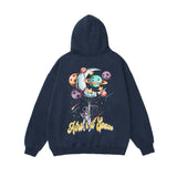 Cartoon Space Man Graphic Hoodie