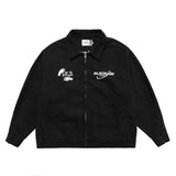 Letter Embroidery Casual Jacket