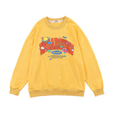 Cute Cartoon Letter Print Sweatshirt