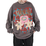 Pcloa Cute love pattern Print Sweatshirt